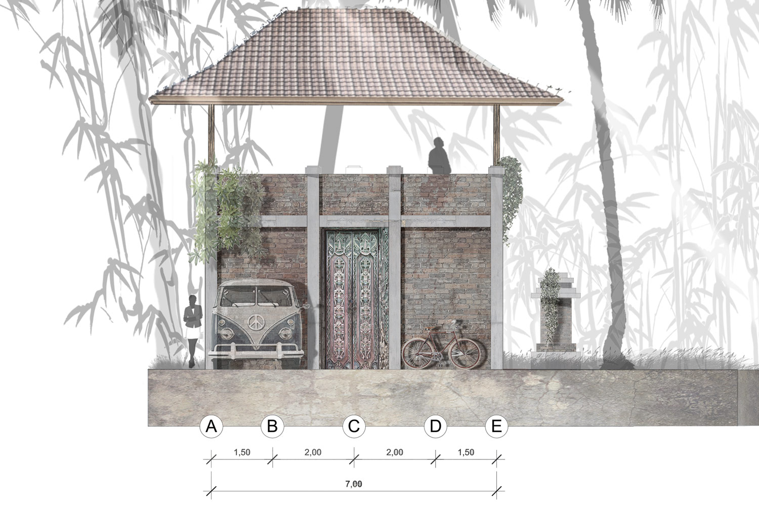 Villa mit Workshop Umalas - Ansicht